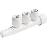 Hep2O Plastic Push-Fit Reducing 3 Port Closed Spigot Manifold 22mm x 15mm (3247R)