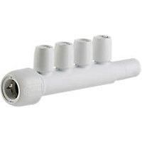 Hep2O Plastic Push-Fit Reducing 4 Port Closed Spigot Manifold 22 x 10mm (2901R)