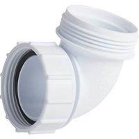 Wavin HepVo Universal Compression PP Knuckle Waste Valve Adaptor White 87.5 40mm (461PC)