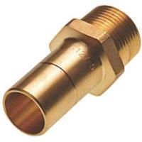 Hep2O Brass Push-Fit Adapting Male Coupler 22mm x 3/4" (754FJ)