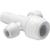 Hep2O Plastic Push-Fit Reducing 2 Port Keyless Spigot Manifold (Opposite Sides) 22mm x 10mm (871RE)