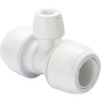 Hep2O Plastic Push-Fit Reducing Keyless Tee 22mm x 22mm x 10mm (130RE)