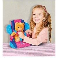 Casdon Build-A-Bear Workshop Furry Friend Toy Car Booster Seat | For Kids Aged 3+ | Use at Home or in Car | Adjustable Headrest & Seatbelt Lock | Fits Cuddly Toys | Bear Not Included