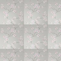 Fresco Great Value Apple Blossom Tree Grey Wallpaper