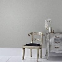 Boutique Grey Chenille Textured Plain Wallpaper