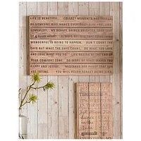 Art For The Home 102503 Life is Beautiful Print On Wood Wall Art, Brown, Size: Height: 50cm x Width: 70cm