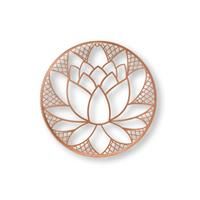 Graham & Brown Art for the Home Rose Gold Copper Lotus Blossom Wire Wall Art