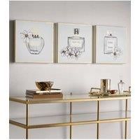Graham & Brown Pretty Perfume Bottles Set Of 3 Canvas Prints