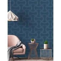 Superfresco Easy Calipso Blue  GeometricTextured Wallpaper (WAS £17.99)