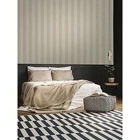 Graham & Brown Boutique Mercury Champagne Striped Metallic effect Embossed Wallpaper
