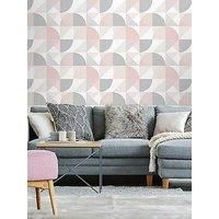 Graham & Brown Boutique Graphic Pink Geometric Smooth Wallpaper
