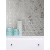 Sublime Silver Theia Metallic Floral Wallpaper