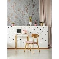 Sublime Mist/Rose Theia Metallic Floral Wallpaper
