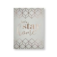 Art for the Home Let’s Stay Home Metallic Typography Printed Canvas (Was £30)