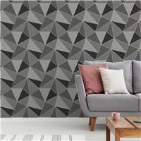 Fresco Apex Geo Charcoal Wallpaper