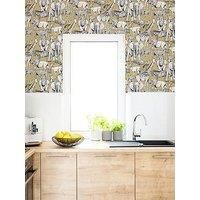 Superfresco Easy Jaune Jungle Animals Wallpaper