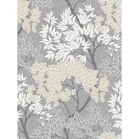 Fresco Lykke Tree Charcoal Floral Wallpaper