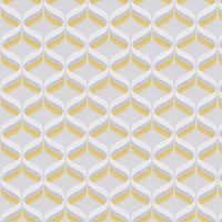 Fresco Retro Ogee Ochre Wallpaper