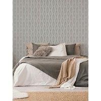 Graham & Brown Superfresco Easy Grey Geometric Metallic effect Textured Wallpaper
