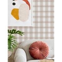 Graham & Brown Fresco Iona Check - Burnt Orange, Orange