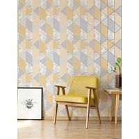 Sublime Metallic Marble Geometric Paste the Paper Wallpaper