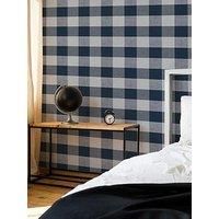 Superfresco Colours Glamorous Check Navy Wallpaper (Was £18)