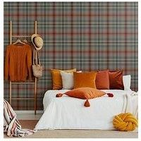 Fresco Cosy Green & red Tartan Smooth Wallpaper