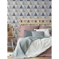 Fresco Harlequin Navy & Pink Geometric Wallpaper (Was £15.99)