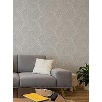 Fresco Grey Winter Tree Forest Silhouette Wallpaper
