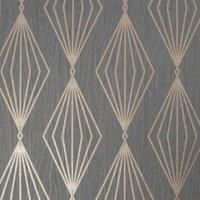 Graham & Brown Boutique Smokey Quartz Marquise Geometric Wallpaper