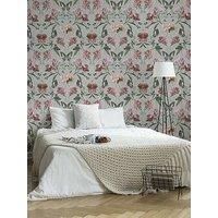 Graham & Brown Botanical Trellis Grey/Pink Wallpaper