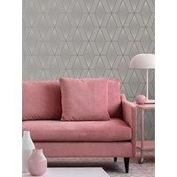 Superfresco Glitter Diamond Taupe/Rose Gold Wallpaper  wilko
