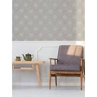 Superfresco Saville RowGeo Grey/PaleGold Wallpaper Paper  wilko
