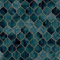 Contour Antibac Tegula Teal Geomertic Wallpaper