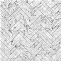 Graham & Brown Contour White Marble chevron Tile effect Textured Wallpaper