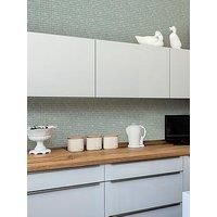 Contour Tile Effect Wallpaper Anti-Bacterial Textured Vinyl Kitchen Bathroom