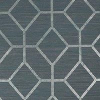 Graham & Brown Boutique Asscher Geo Teal Wallpaper 112657 - Metallic