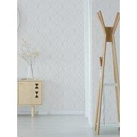 Fresco Laser White / Silver Wallpaper