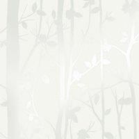 Laura Ashley Cottonwood Pearlescent White Wallpaper