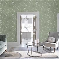 Laura Ashley Elderwood Sage Wallpaper