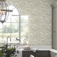 Laura Ashley Magnolia Grove Natural Wallpaper