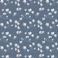 Laura Ashley Magnolia Grove Dusky Seaspray Wallpaper
