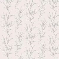 Laura Ashley Pussy Willow Off White/Midnight Wallpaper