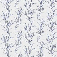 Laura Ashley Pussy Willow Off White/Midnight Wallpaper