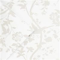 Laura Ashley Oriental Garden Pearlescent White Wallpaper