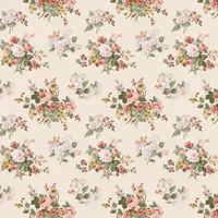 Laura Ashley Rosemore Pale Sable Floral Smooth Wallpaper