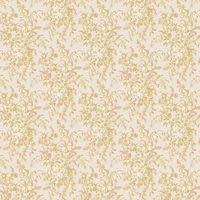Laura Ashley Picardie Pale Gold Floral Smooth Wallpaper