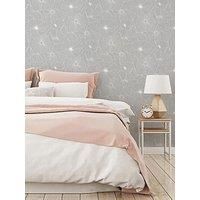 Graham & Brown Fresco Linear Floral Grey, Grey