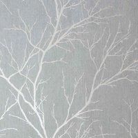 Fresco Duck Egg Winter Tree Wallpaper