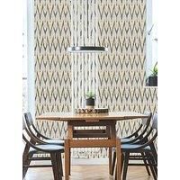 Superfresco Ochre Homespun Geometric Wallpaper